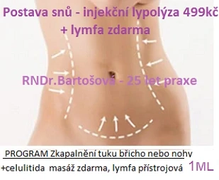 Injekční lipolýza - zkapalnění tuku - 